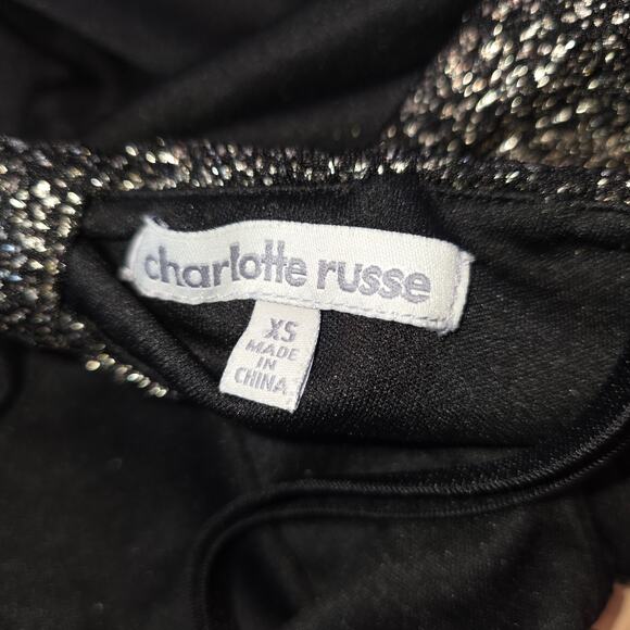 Vintage 90s Y2K Charlotte Russe Babydoll Maxi Dress Whimsical Prom Black Size XS - Picture 7 of 8